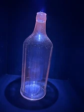 Vintage Large HJ Heinz Co Clear Glass #184 Bottle, Has Orange Candium Glow