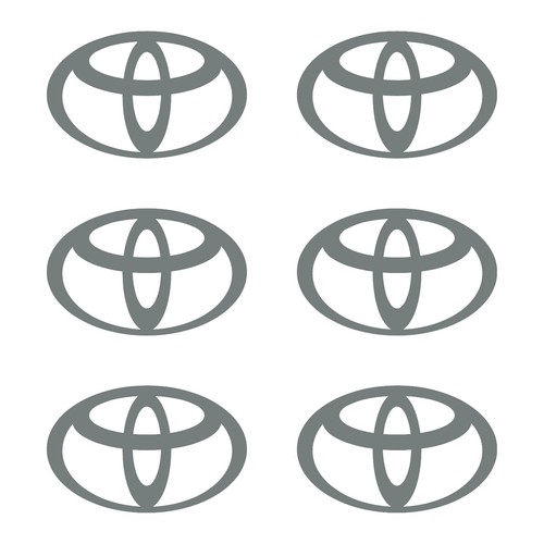 Small Toyota logo 6 Small Vinyl Decals Car 2" 3" Toyota symbol Stickers - Picture 9 of 10