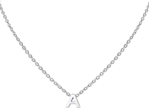 Small Initial Necklace for Women Stainless Steel Tiny Letter Necklace Personaliz