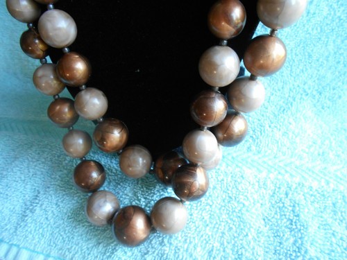 Collana Vintage Doppio Filo Graduato Perline Multicolore - 22 Pollici - Foto 3 di 3