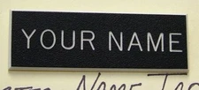 CUSTOM MADE PLASTIC BLACK ENGRAVED NAME TAG FOR US ARMY DRESS BLUE UNIFORM 