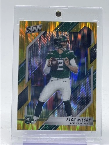 ZACH WILSON 2021 PANINI VIP GOLD ROOKIE GOLD SHOCK JETS RC /10 Q5159