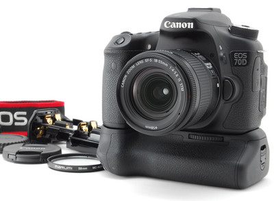 Canon EOS 70D EF-S 18-55mm f/ 4-5.6 Lens BG-E14 Battery Grip [Excellen+5] JAPAN