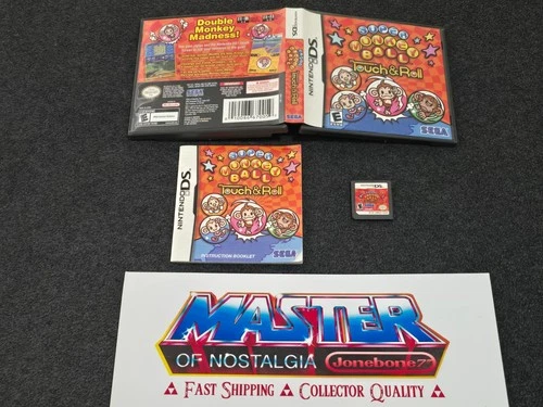 Nintendo DS SUPER MONKEY BALL Touch & Roll Complete CIB Case Game Rare