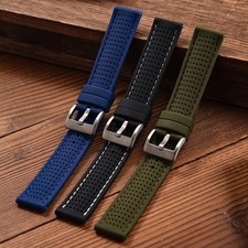 Breathable Silicone Sport Watch Strap 18mm 20mm 22mm Quick Release Universal