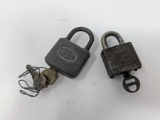 Vintage Lot of 2 Masters Lock #3 with Key & Corbin Lock with Keys Padlocks USA