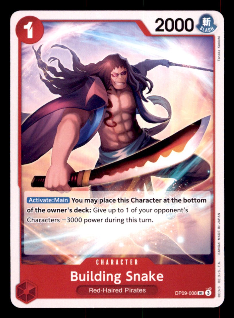 Building Snake OP09-008 Uncommon Emperors in the New World One Piece Near Mint