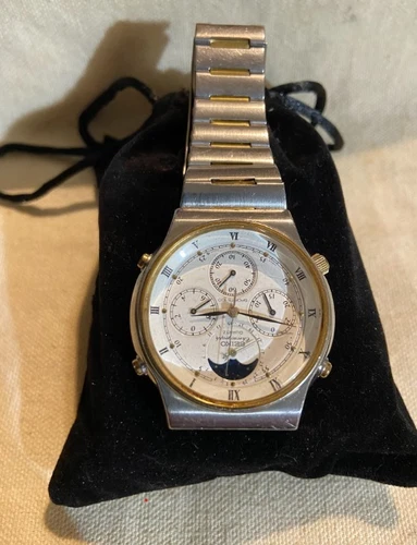 Vintage (1983-85) Seiko "Sports 100" 7A48-7009 Quartz Chronograph W/Date & Moon