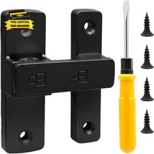 180 Degree Barn Door Lock, Heavy Duty Flip Latch Lock, Flip Gate Latches for Gat
