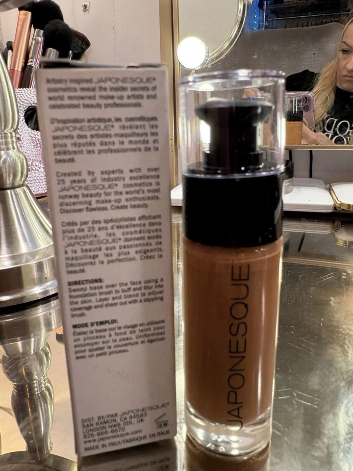 Base luminosa JAPONESQUE cobertura total impecável (sombra 10) 25ml cuidado  - Imagem 2 de 2