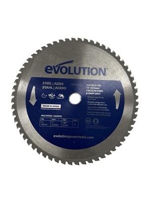 Evolution 12BLADEST TCT-Metallsägeblatt 305 x 25,4 mm, 60 Zähne, für Baustahl