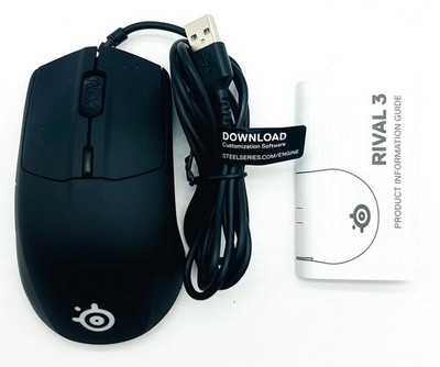 SteelSeries Rival 3  Wired Optical Gaming Mouse For PC / Laptop - Black