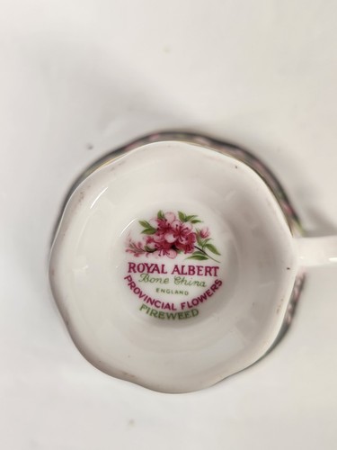 Vintage Royal Albert Provincial Flowers Fireweed Footed Tea Cup & Saucer - 第 9/17 張圖片