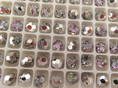 36 Preciosa Machine Cut Round Beads 8mm Vitrail Light
