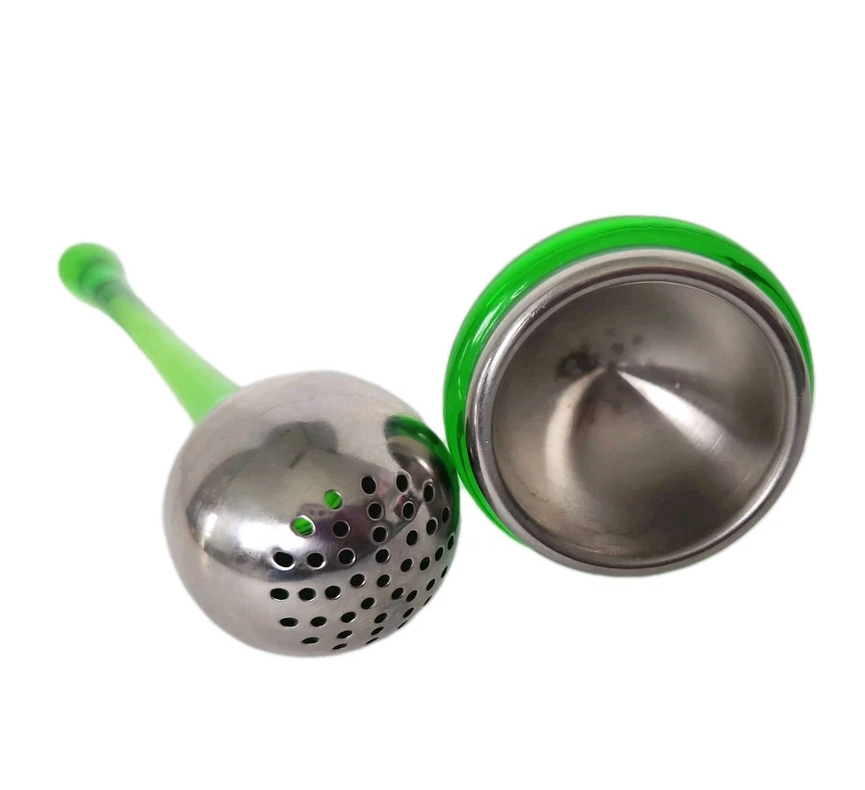 Infusor acrílico verde y acero inoxidable Sagaform con soporte a juego Foto 4 de 4