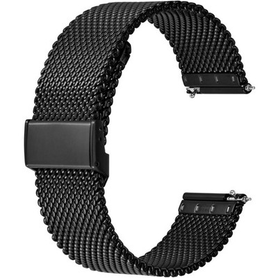 BISONSTRAP 316L Edelstahl Mesh Uhrenarmband für Damen und Herren, Gewebtes Me...