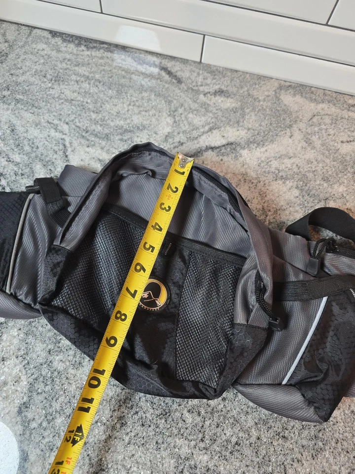 Stansport Senderismo Cintura Paquete Lumbar Riñonera Bolso Gris Negro Ripstop Bolsillos Foto 3 de 4