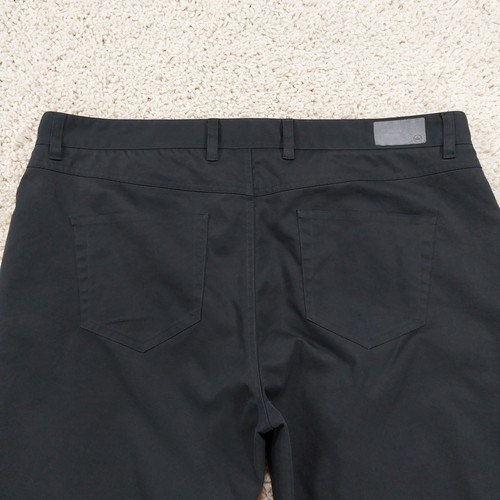 Peter Millar eb66 Golf Pants Men's 40 x 30 'Performance Five Pocket' Chino Black - Picture 4 of 12