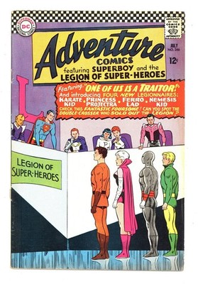 ADVENTURE COMICS #346 4.0 1ST JIM SHOOTER WORK LEGION STORY OW PGS 1966