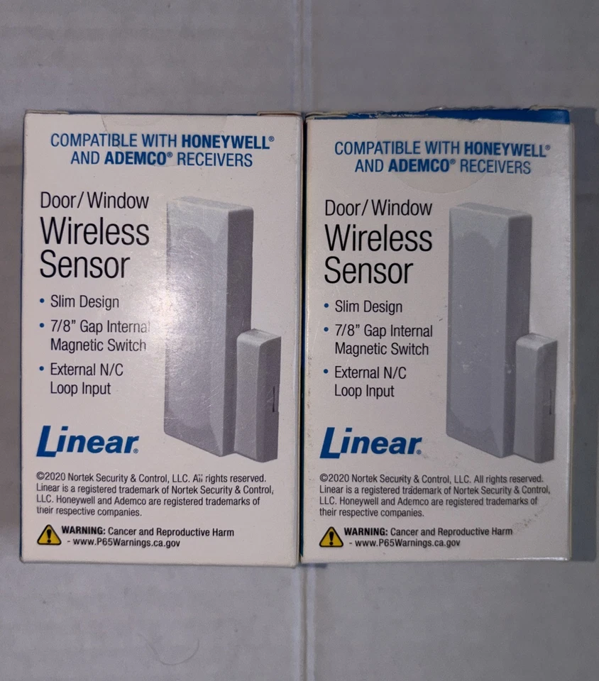 (2) Linear HONDWA01 Door / Window Sensor for 2GIG / Honeywell Wireless Alarm NEW - Image 2 of 2