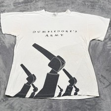 Vintage Lego Promo T-Shirt Mens Large White Dumbledore's Army Harry Potter