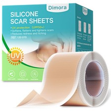 UPF50 Silicone Scar Sheets with UV Protection Reusable Sheets to Soften, Fla...