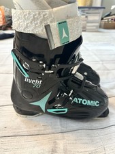 Atomic Live Fit 70 Womens Ski Boots Size 25.5 Black Teal Wmns 9