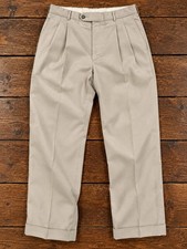 Chaps Ralph Lauren Pleated Dress Pants Cream Cuffed Heritage Preppy 34x34