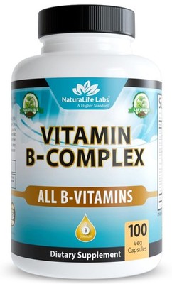 NaturaLife Labs Vitamin B Complex   All B 100 Count (Pack of 1), Yellow