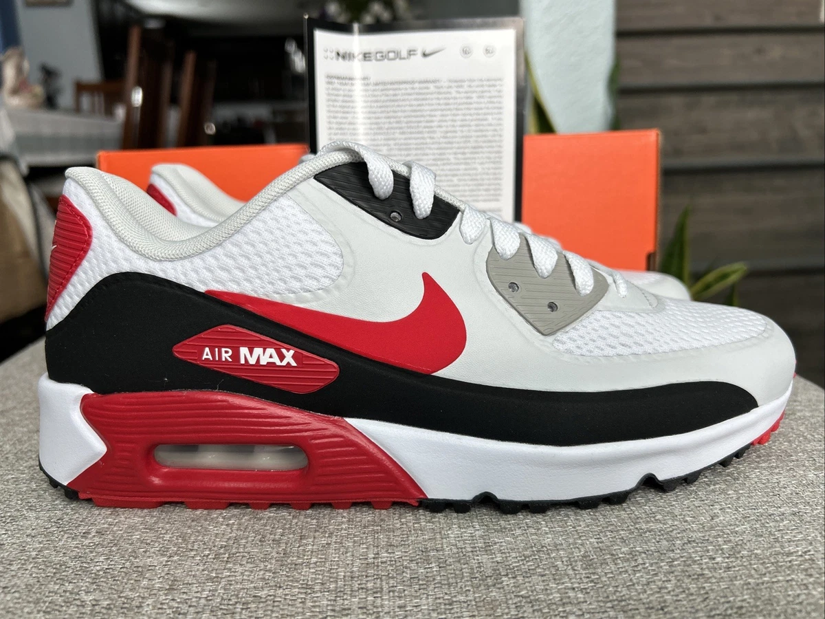 Preços baixos em Nike Air Max 90 White Black University Red | eBay