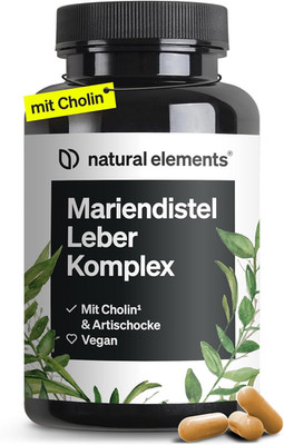 Natural Elements Mariendistel Leber Komplex - 120 Kapseln - Mit Mariendistel, Ch