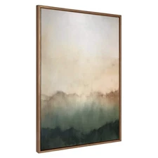 Sylvie Green Mountain Abstract I Framed Canvas by Amy Lighthall (Set of 1) Abstr