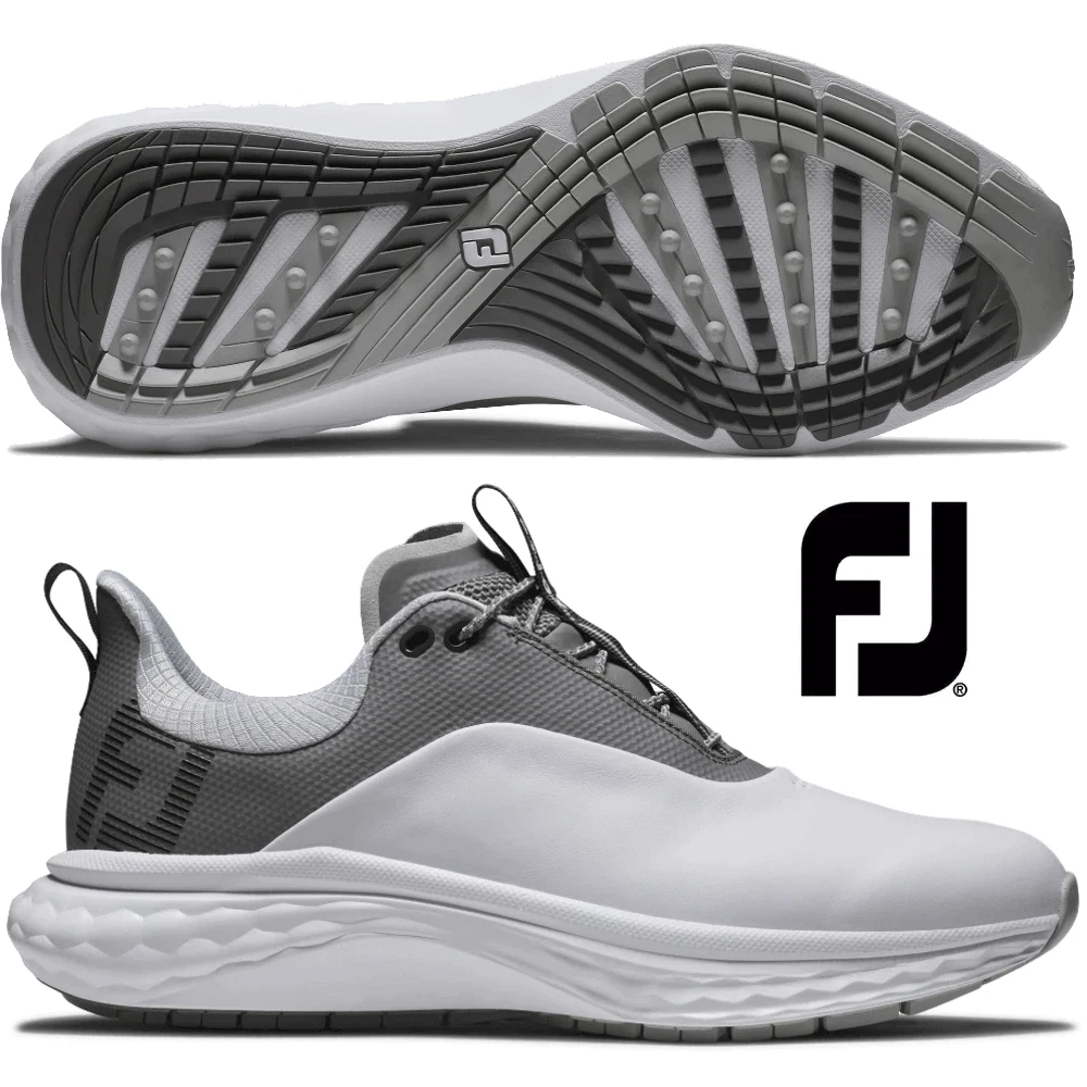 FOOTJOY QUANTUM MENS WATERPROOF GOLF SHOES - WHITE / GREY @ 45% OFF RRP
Opens in a new window or tab