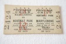 Northolt Park - Marylebone LNER Railway Train Ticket