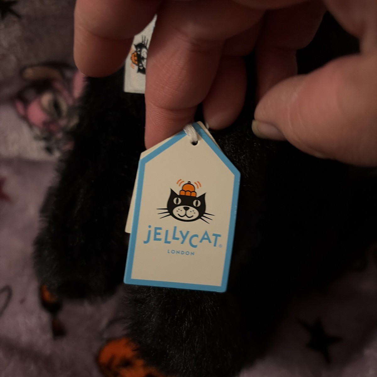 Jellycat SPOOKIPAWS CAT Authentic Limited Edition Halloween Black