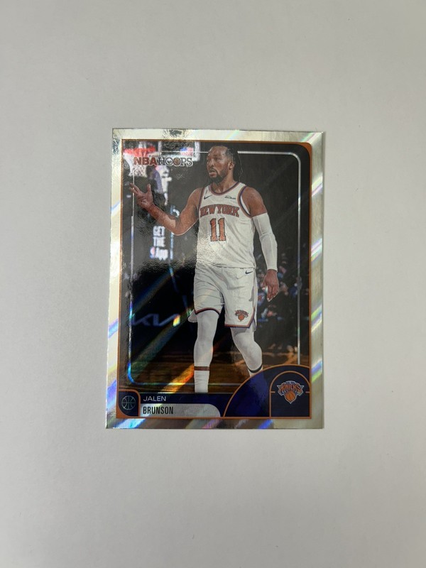 2025-26 Topps NBA Hoops Jalen Brunson New York Knicks Silver Refractor #190