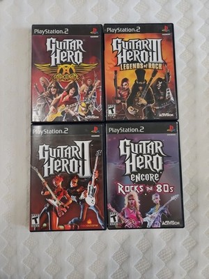 Guitar Hero Lot of 4 (Playstation 2) GH 2, GH 3 , Encore, Aerosmith - Tested