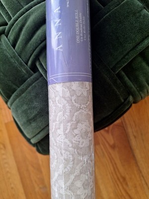 Anna French AT16141 Holly Trellis BELVEDERE Wallpaper Roll, Off White, Medallion