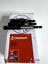 NEW 2 Crescent Apex 3" Bit Magnetic Drive Guide 1/4" Sleeve Extension Bit Holder