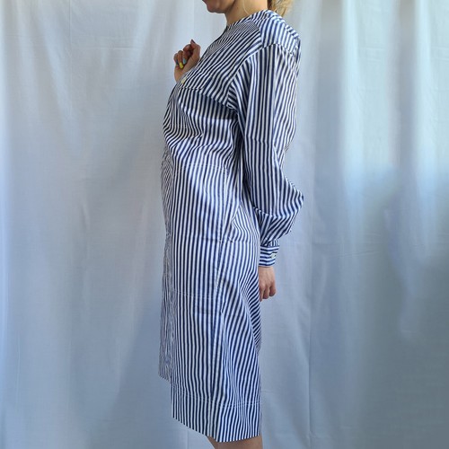 NUOVO! Abito camicia donna Alberto Aspesi taglia 42 cotone midi manica lunga ... - Foto 6 di 18