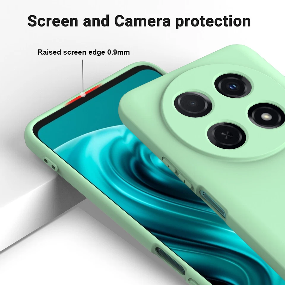 Capa traseira para Huawei Nova 13i, luxo pele toque sensação silicone líquido macio - Imagem 4 de 4