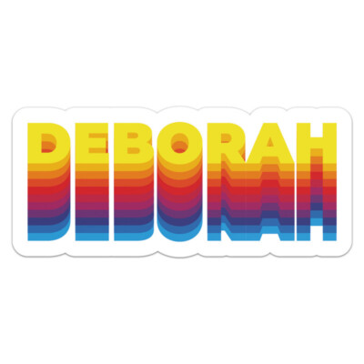Rainbow Deborah Name - Car Bumper Sticker Vinyl Art Decal