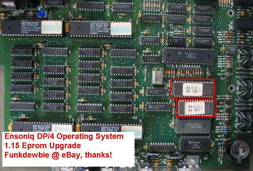 Ensoniq DP/4 OS v1.15 EPROM Firmware Upgrade SET / New ROM Update Chips DP4 - Image 2 of 4