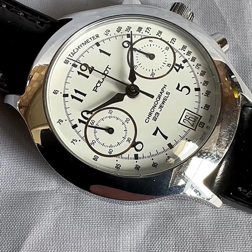 Poljot Chronograph 3133 - Movimento Meccanico Manuale - Cassa 38mm -Made in USSR - Foto 6 di 8