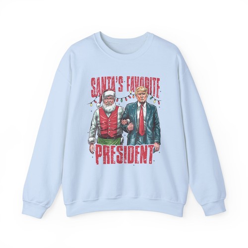 Funny Christmas Trump - Santa's Favorite President Sweatshirt - Picture 12 of 13