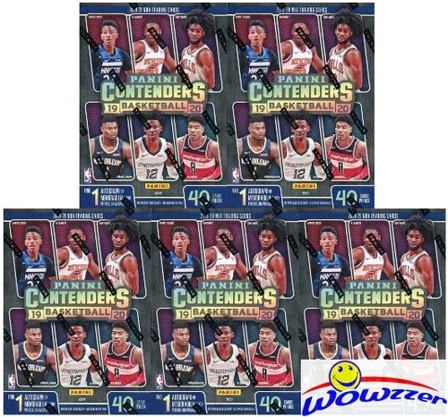 (5) 2019/20 Panini CONTENDERS Basketball EXCLUSIVE Sealed Blaster Box-5 AUTO/MEM
