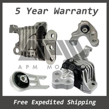 K4315 For 2015-2017 Chrysler 200 2.4L AUTO Engine & Transmission Mount Kit 4pc