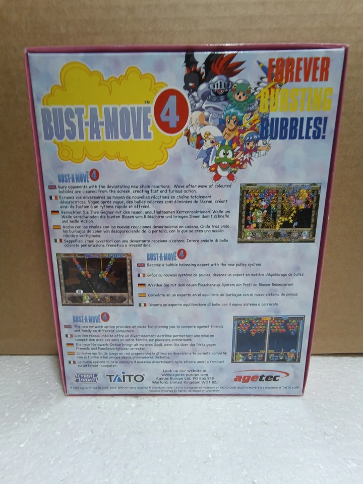Bust-A-Move 4 aka Puzzle Bobble 4 PC Big Box, NEW! CIB, RARE - Vintage - RETRO! - Image 2 of 4