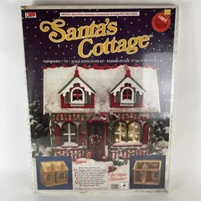 Vintage Santa’s Cottage Christmas Radmark WOOD HOUSE RARE 1990 Splendor Kit NEW