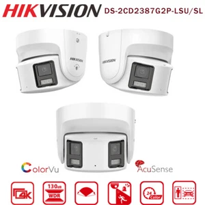 100% Hikvision originale ColorVu Panoramique 8MP 4K POE caméra DS-2CD2387G2P-LSU/SL